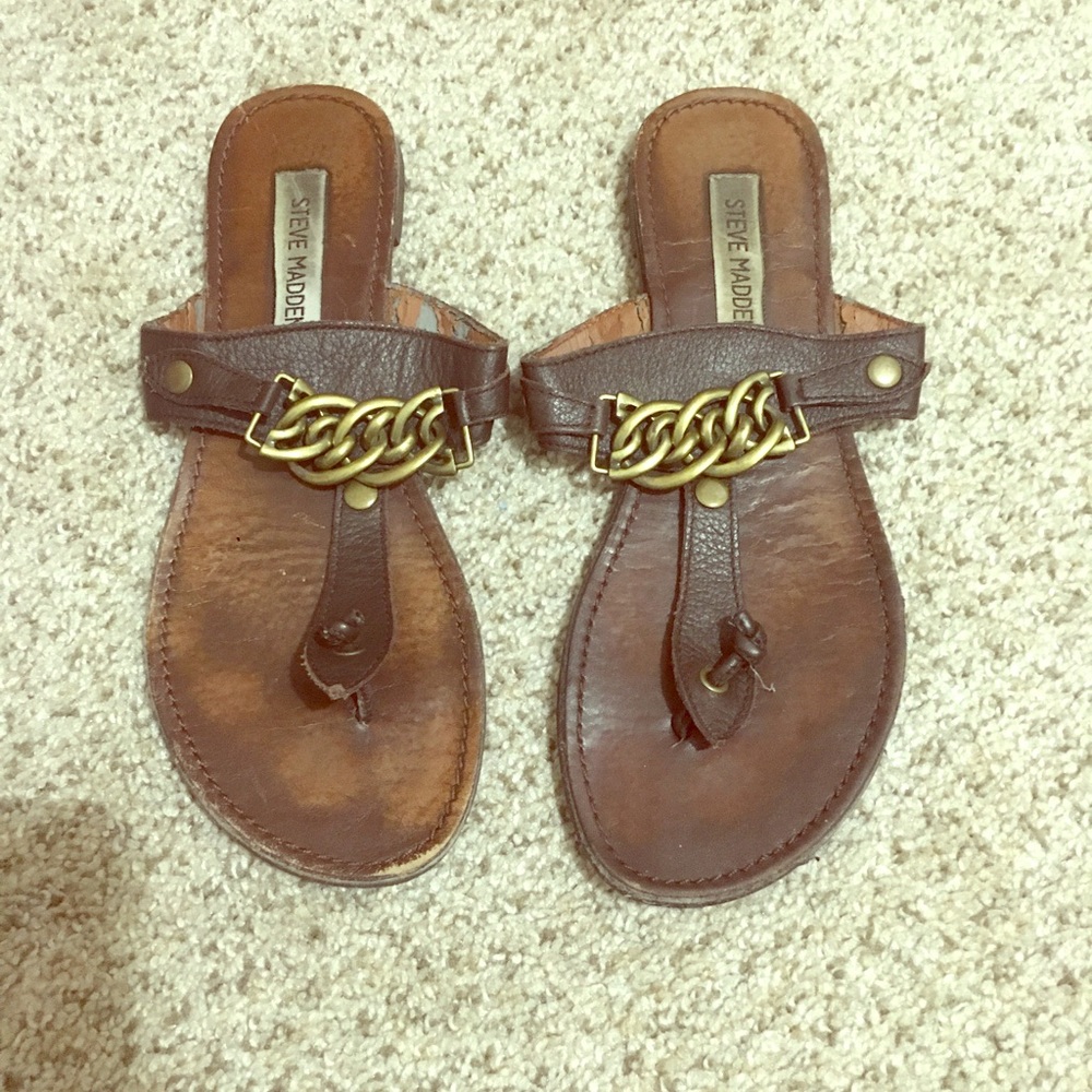 brown Steve Madden sandals size 8